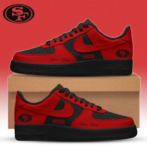 San Francisco 49ers | Premium NFL Special Black in Black Limited Edition Shoes AF1