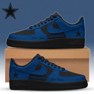 Dallas Cowboys | Premium NFL Special Black in Black Limited Edition Shoes AF1