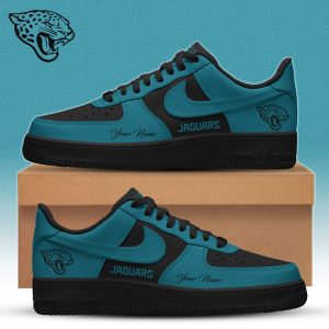 Jacksonville Jaguars | Premium NFL Special Black in Black Limited Edition Shoes AF1