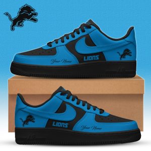 Detroit Lions | Premium NFL Special Black in Black Limited Edition Shoes AF1