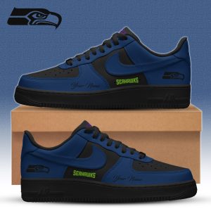 Seattle Seahawks | Premium NFL Special Black in Black Limited Edition Shoes AF1