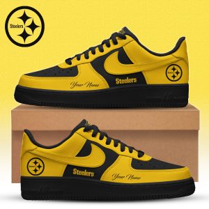 Pittsburgh Steelers | Premium NFL Special Black in Black Limited Edition Shoes AF1